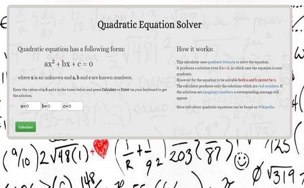 Quadratic Equation Solver